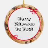 Merry Chip-Mas, Funny Cookie Kerstmis Keramisch Ornament (Achterkant)