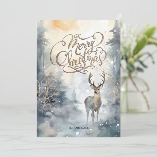 Merry Chistmas Feestdagenkaart (Staand voorkant)