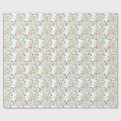 Merry Chistmas Happy New Year Wrapping Paper Cadeaupapier (Vlak)