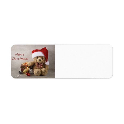 Merry Chistmas Teddy Bear Etiket (Voorkant)