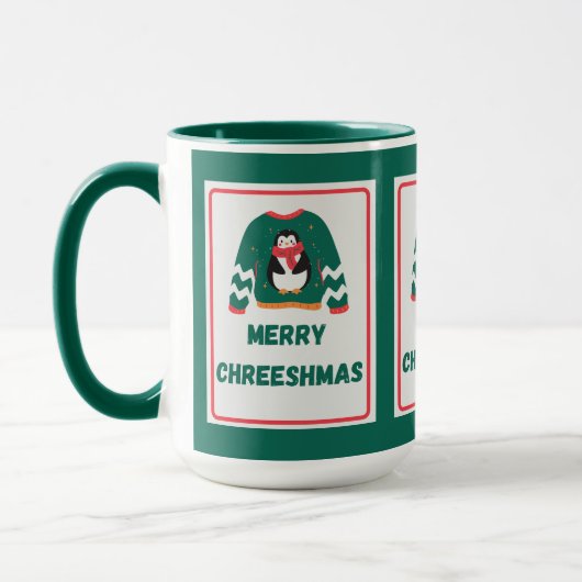 Merry Chreeshmas Penguin Sweater Mok (Links)