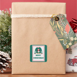 Merry Chreeshmas Penguin Sweater Vierkante Sticker