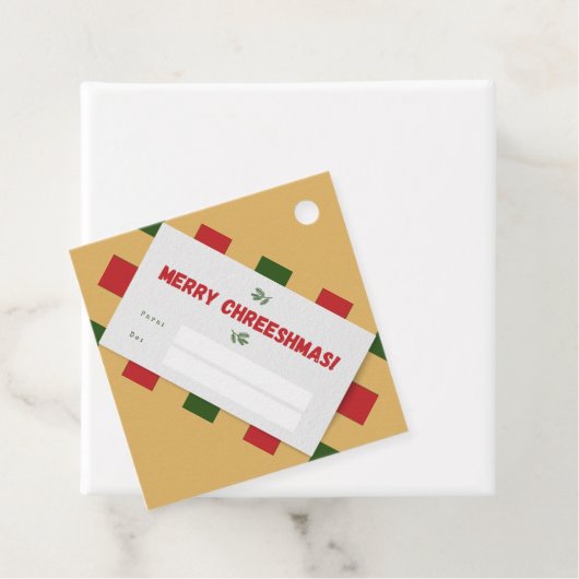 Merry Chreeshmas plaid Bedankjes Labels (In situ)