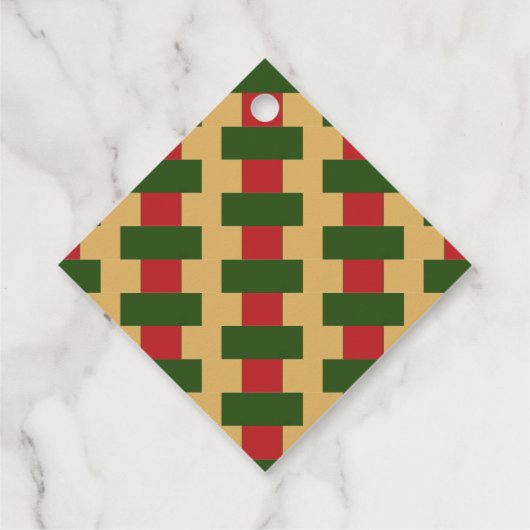 Merry Chreeshmas plaid Bedankjes Labels (Achterkant)