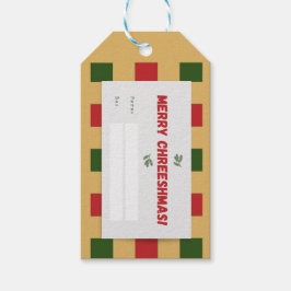 Merry Chreeshmas plaid Cadeaulabel