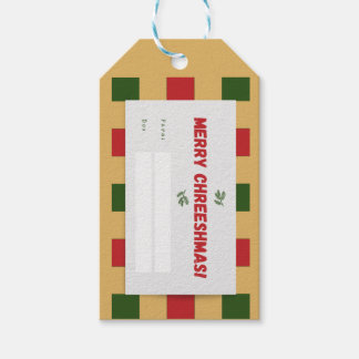 Merry Chreeshmas plaid Cadeaulabel