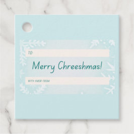 Merry Chreeshmas Snowflake Bedankjes Labels