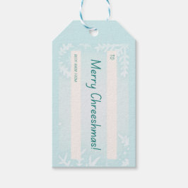Merry Chreeshmas Snowflake Cadeaulabel