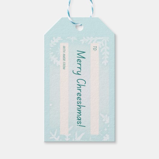 Merry Chreeshmas Snowflake Cadeaulabel (Voorkant)