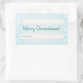 Merry Chreeshmas Snowflake Gift Rechthoekige Sticker (Tas)