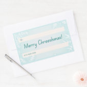 Merry Chreeshmas Snowflake Gift Rechthoekige Sticker (Envelop)