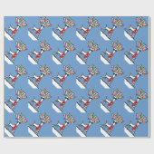 Merry Chris Moose Cadeaupapier (Vlak)