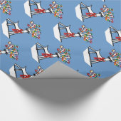 Merry Chris Moose Cadeaupapier (Hoek)