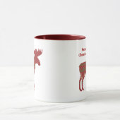 Merry Chris Moose Funny Kerstmis Moose Animal Art Mok (Midden)