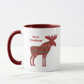 Merry Chris Moose Funny Kerstmis Moose Animal Art Mok (Links)