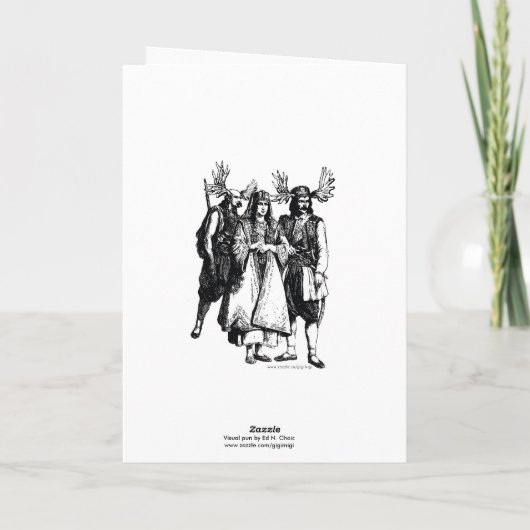 Merry Chris-moose Holiday Card Feestdagen Kaart (Achterkant)