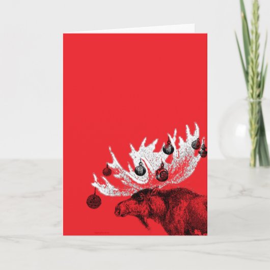Merry Chris-moose Holiday Card Feestdagen Kaart (Voorkant)