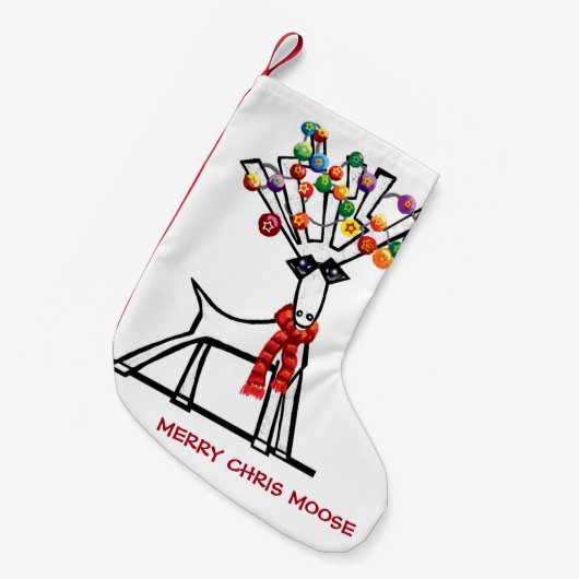 Merry Chris Moose Kleine Kerstsok (Voorkant (Hangend))