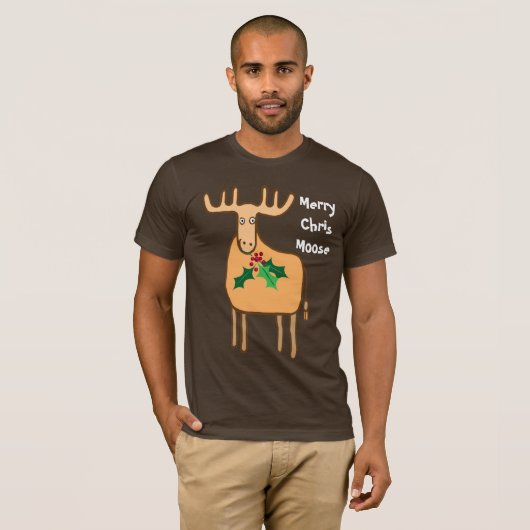 Merry Chris Moose T-shirt (Voorkant volledig)