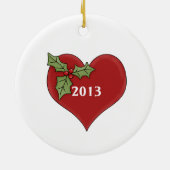 Merry Chris Mouse met Cadeau Keramisch Ornament (Achterkant)