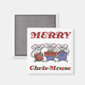 Merry Chris-Mouse Tshirts en Gifts Magneet (Voorkant / Achterkant)