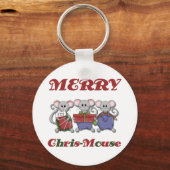 Merry Chris-Mouse Tshirts en Gifts Sleutelhanger (Voorkant)