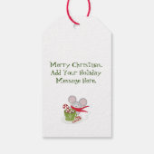 Merry Chris Mouse, vakantiemuis Cadeaulabel (Achterkant)