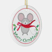 Merry Chris Mouse, vakantiemuis Keramisch Ornament (Rechts)