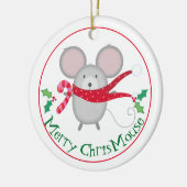 Merry Chris Mouse, vakantiemuis Keramisch Ornament (Links)