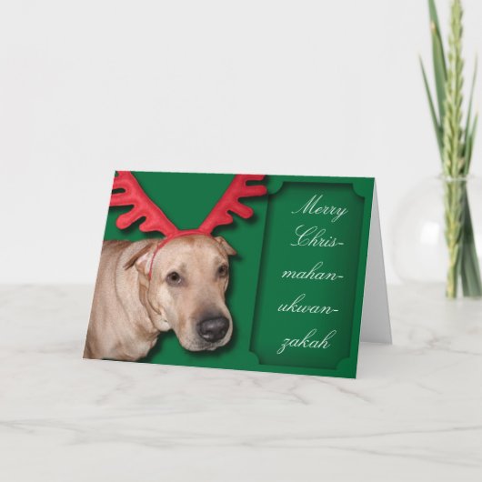 Merry Chrismahanukwanzakah Feestdagen Kaart (Voorkant)