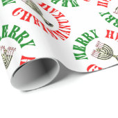 Merry Chrismanukah - KerstChanukah Menorah Cadeaupapier (Rol Hoek)