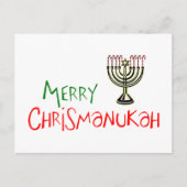 Merry Chrismanukah - KerstChanukah Menorah Feestdagenkaart (Voorkant)