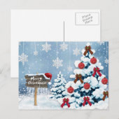 Merry Chrismas Feestdagenkaart (Voorkant / Achterkant)