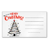 merry chrismas in u magnetisch visitekaartje (Voorkant)