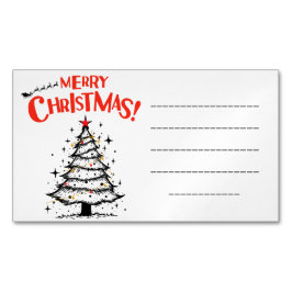 merry chrismas in u magnetisch visitekaartje