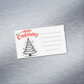 merry chrismas in u magnetisch visitekaartje (Voorbeeld)