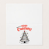 merry chrismas in u visitekaartje (Buitenkant ongevouwen)