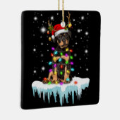 Merry Chrismas mijn kleine rottweiler Keramisch Ornament (Rechts)