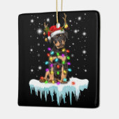 Merry Chrismas mijn kleine rottweiler Keramisch Ornament (Links)