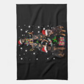 Merry chrismas mijn kleine rottweiler theedoek (Verticaal)