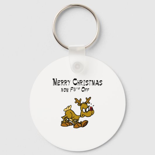 Merry Chrismas nu F*ck uit Sleutelhanger (Voorkant)