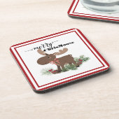 Merry ChrisMoose Bier Onderzetter (Linkerzijde)