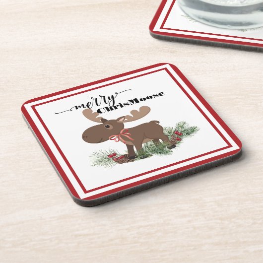 Merry ChrisMoose Bier Onderzetter (Linkerzijde)