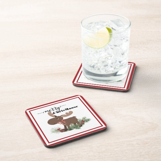 Merry ChrisMoose Bier Onderzetter (Rechterzijde)