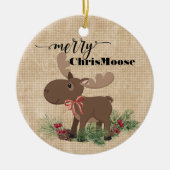 Merry ChrisMoose Keramisch Ornament (Voorkant)