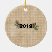 Merry ChrisMoose Keramisch Ornament (Achterkant)