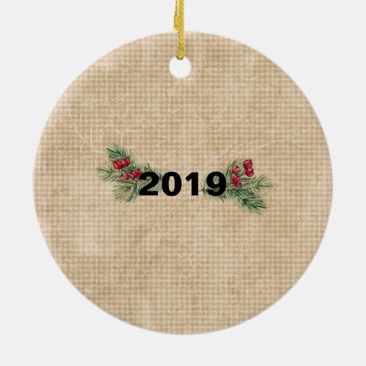 Merry ChrisMoose Keramisch Ornament (Achterkant)