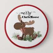 Merry ChrisMoose Ronde Button 4,0 Cm (Voorkant)