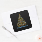 Merry Chrismukkah 2022 Happy Hanukkah Christmas Tr Vierkante Sticker (Envelop)
