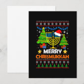Merry Chrismukkah 2022 Happy Hanukkah kerstmis Sa Kaart (Voorkant / Achterkant)